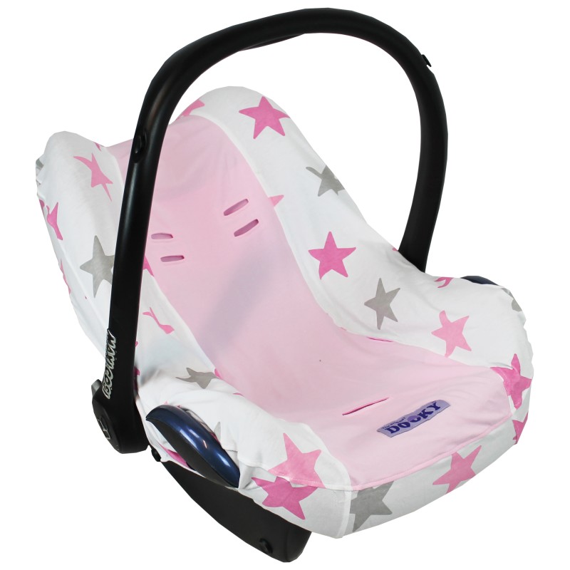 Dooky Seat Cover 0+ potah na autosedačku pink stars