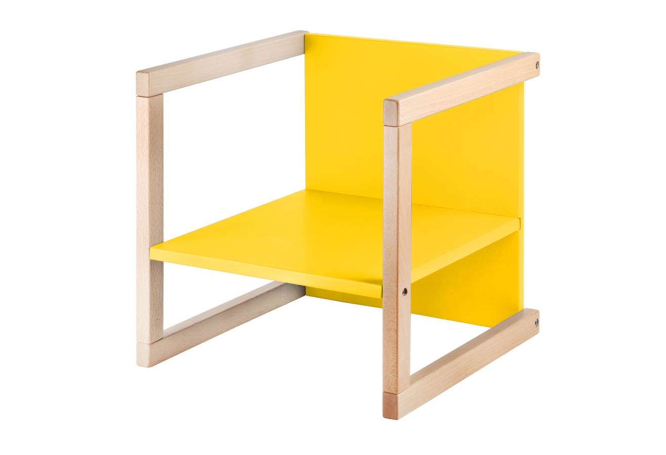 Wood Partner dětská židlička UNIVE 3v1 žlutá
