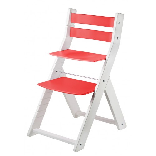 Wood Partner SANDY Studentská rostoucí židle bílá červená