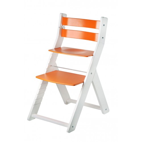 Wood Partner SANDY Studentská rostoucí židle bílá oranžová