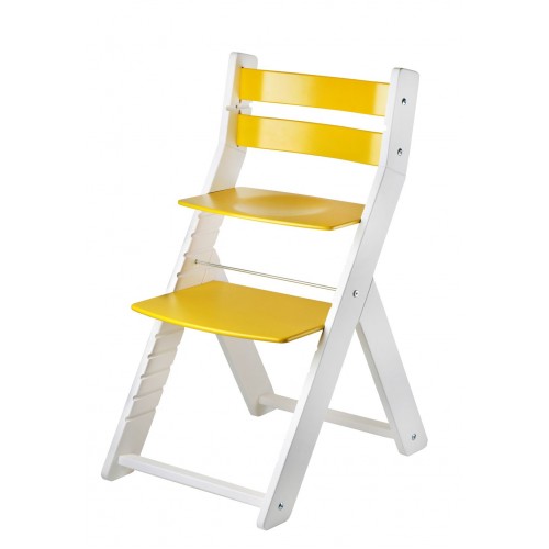 Wood Partner SANDY Studentská rostoucí židle bílá žlutá
