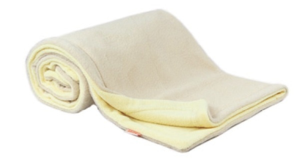 Deka fleece 70 x 100 cm s výšivkou Emitex béžová/sv. žlutá DOPRODEJ