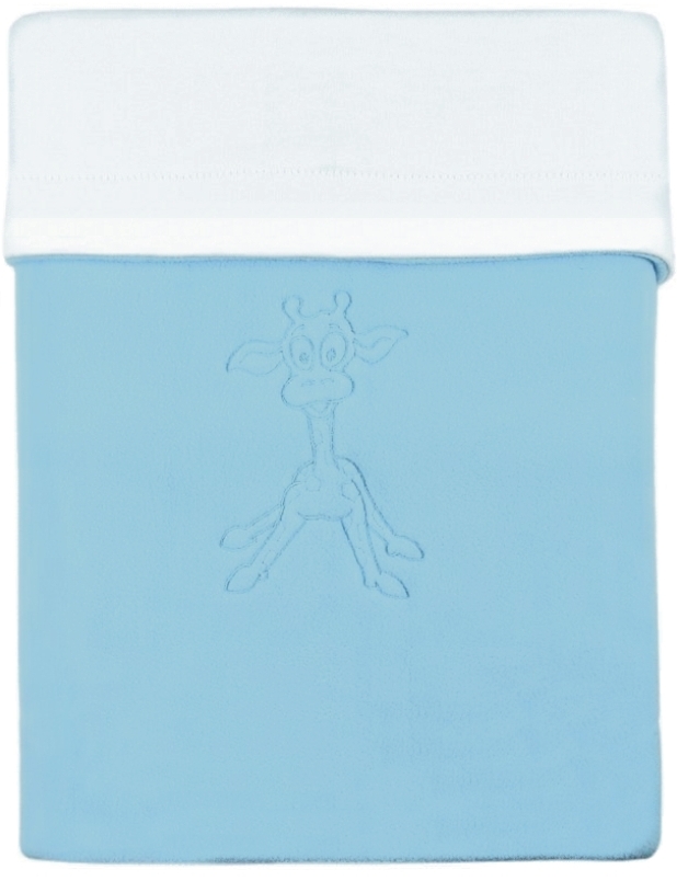 Deka microfleece/bavlna 70x100 cm s výšivkou Emitex sv. modrá/bílá DOPRODEJ