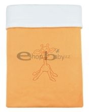 Deka microfleece/bavlna 70x100 cm bez výšivky Emitex pomerančová/bílá DOPRODEJ