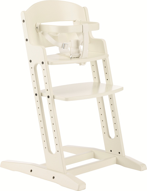DanChair jídelní židlička dřevěná Babydan white