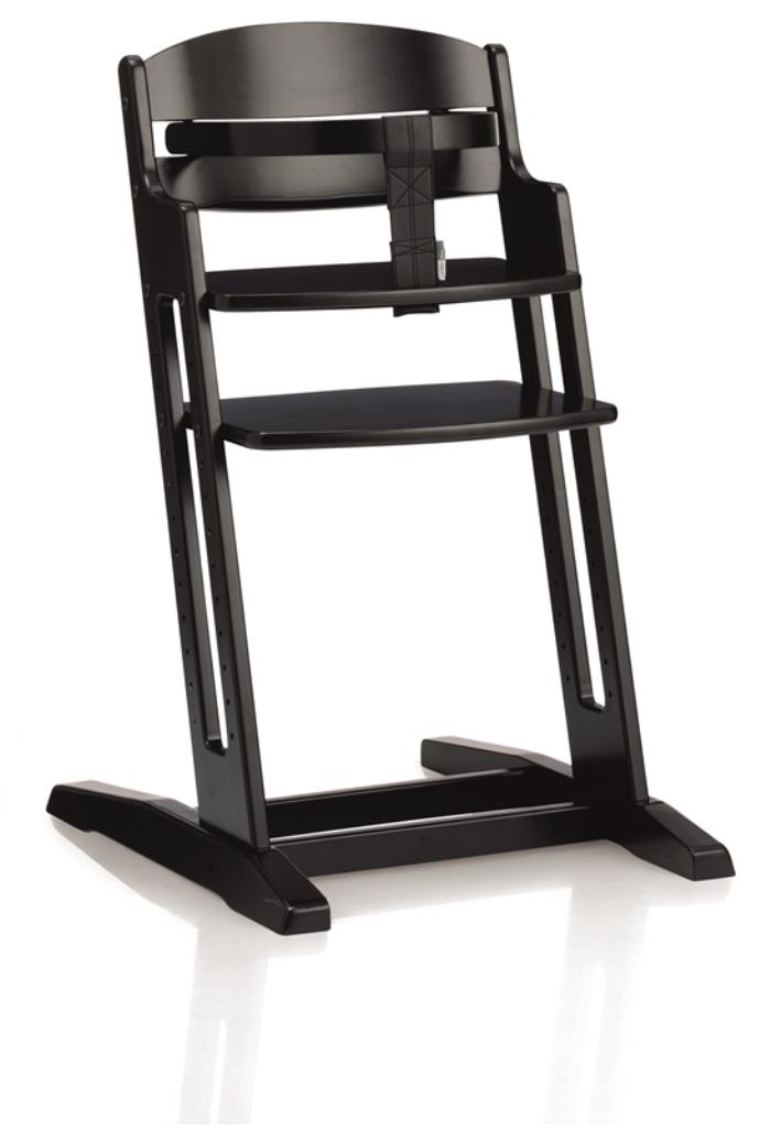 DanChair jídelní židlička dřevěná Babydan black
