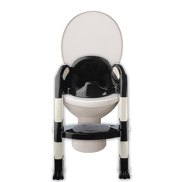 Kiddylow židlička na WC Thermobaby black-white