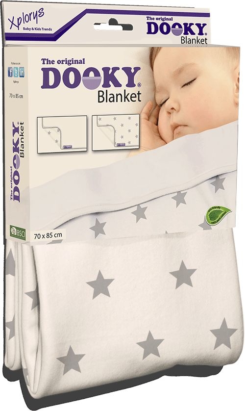 Dooky Blanket deka silver stars/white