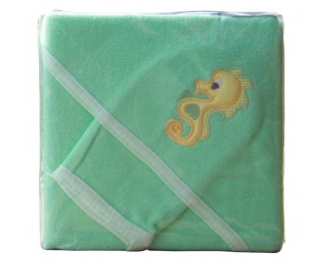 Scarlett Froté ručník s kapucí zelený