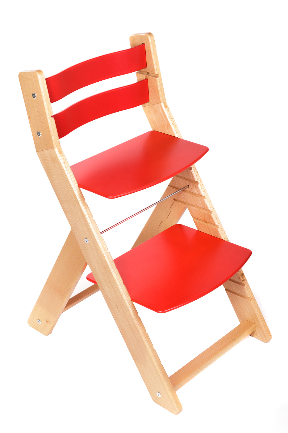 Wood Partner MONY Studentská rostoucí židle natur červená