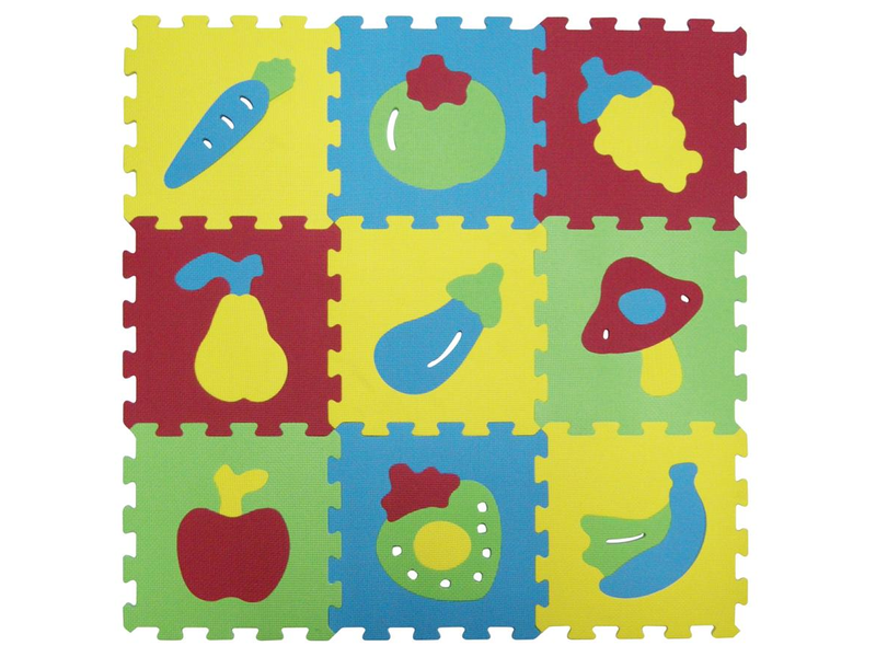 Puzzle pěnové 84x84 cm ovoce a zelenina