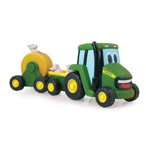 John Deere - Traktor se zemědělským vozíkem