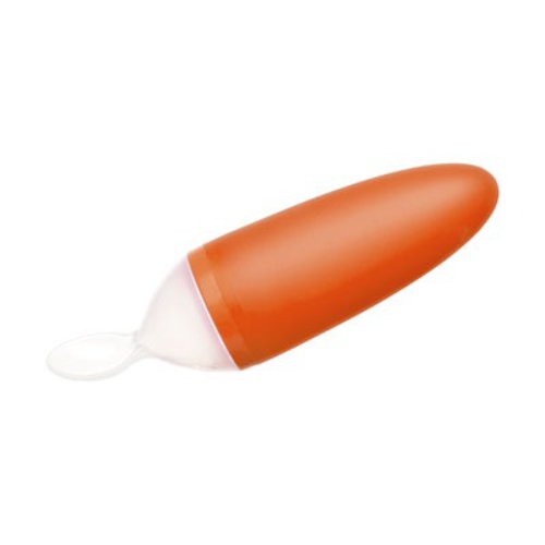 Boon - Krmící lžička s dávkovačem - oranžová