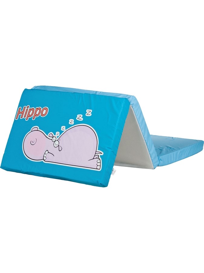 Skládací matrace do postýlky CARETERO Hippo modrá