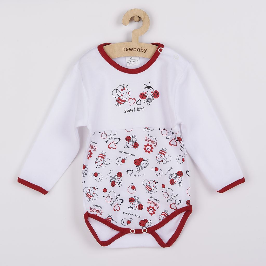 Kojenecké body s dlouhým rukávem New Baby Beruška