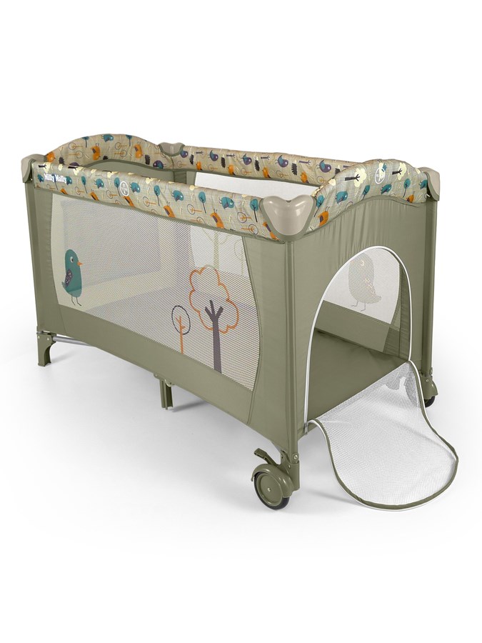Cestovní postýlka Milly Mally Mirage grey bird