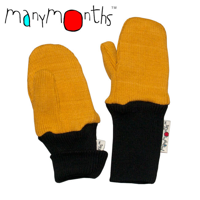 Manymonths rukavice s palcem žluté/černý lem-Innovator...5-7/7,5 let