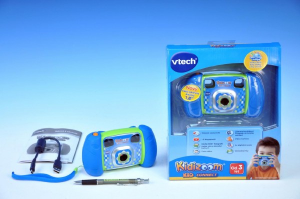 Kidizoom Kid Connect Fotoaparát - modrý Vtech plast 14cm na baterie na kartě