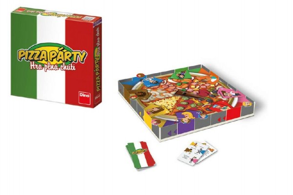 Pizza párty společenská hra plná chutí v krabici 30x30x4,5cm