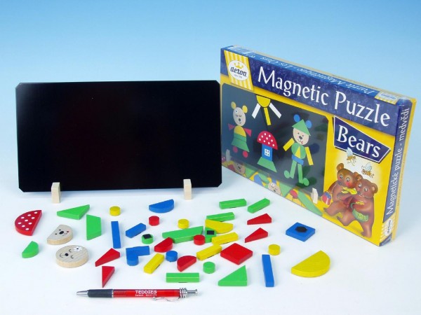 Magnetické puzzle Medvědi v krabici 33x23x3,5cm