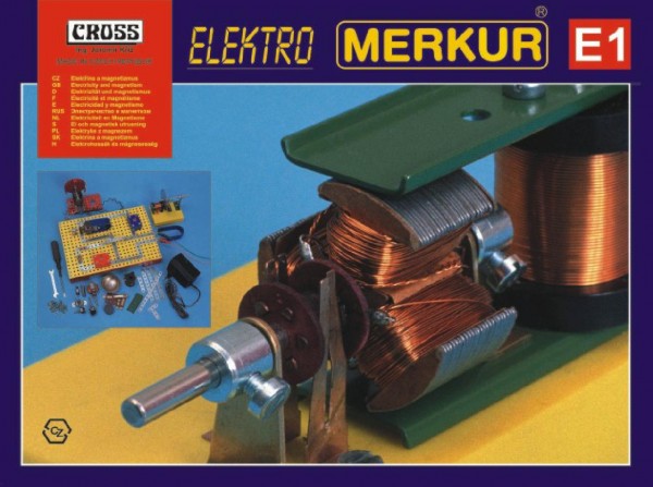Stavebnice MERKUR E1 elektřina, magnetizmus v krabici