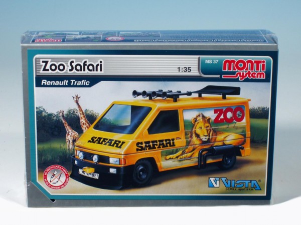 Stavebnice Monti 37 ZOO/Safari-Renault Trafic 1:35 v krabici
