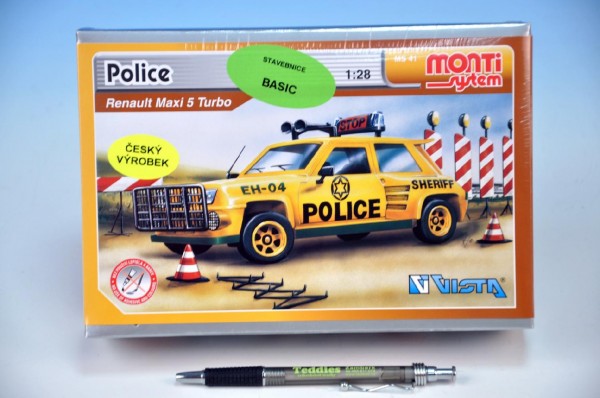 Stavebnice Monti 41 Police-Renault Maxi 5 1:28 v krabici