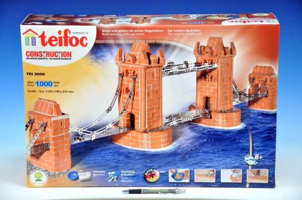 Stavebnice Teifoc Tower Bridge 1000ks v krabici 55x37x15cm