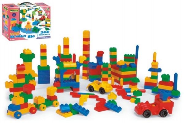 Kostky stavebnice Mini Blocks plast 300ks v krabici 40x30x15cm Wader