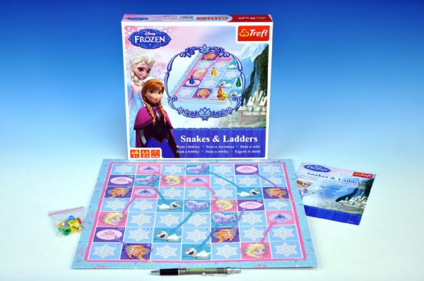 Hadi a žebříky Ledové království/Frozen společenská hra v krabici 28x28x6cm