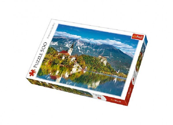 Puzzle Bled, Slovinsko 500 dílků 48x34cm v krabici 39,5x26,5x4,5cm