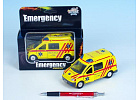Ambulance kov 14cm PB na BO se světlem/zvukem v krabičce