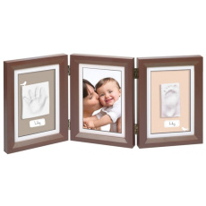 Dřevěný rámeček pro otisk My Baby Touch Double Brown