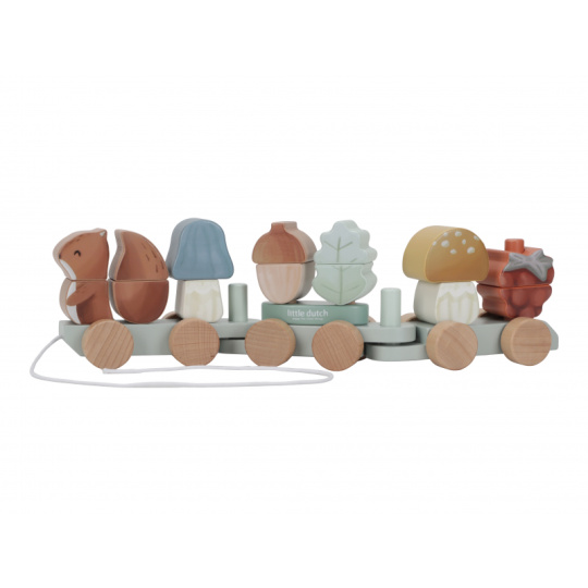 Vláček dřevěný veverka Forest Friends