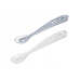 První lžičky silikonové 2 ks s pouzdrem Pebble / Cloud Blue