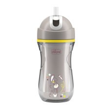 CHICCO Hrneček Sport se slámkou grey, 14m+
