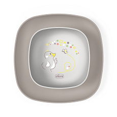 CHICCO Set jídelní - miska a talíř grey 12m+ CHICCO Set jídelní - miska a talíř grey 12m+