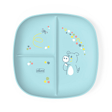 CHICCO Talíř dělený blue 12m+ CHICCO Talíř dělený blue 12m+