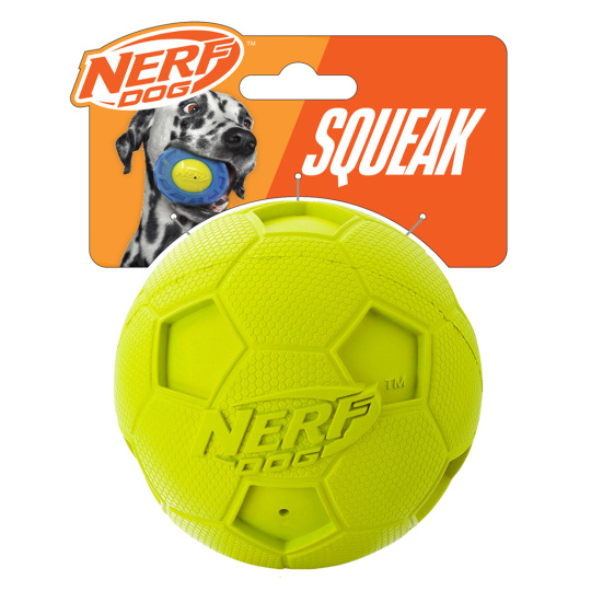 NERF DOG Hračka pro psy gumový pískací fotbalový míč 10 cm NERF DOG Hračka pro psy gumový pískací fotbalový míč 10 cm