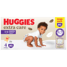 HUGGIES® Kalhotky plenkové jednorázové Extra Care Pants vel. 4, 80 ks BOX