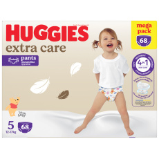 HUGGIES® Kalhotky plenkové jednorázové Extra Care Pants vel. 5, 68 ks BOX