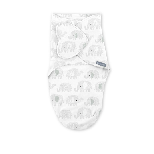 INGENUITY Zavinovačka SwaddleMe™ Ulitka bavlna 1 TOG 0-3m Elephant
