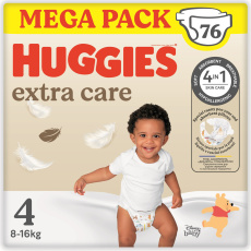 HUGGIES® Pleny jednorázové Extra Care vel. 4 (8-14 kg), 76 ks BOX