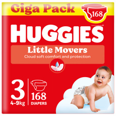 HUGGIES® Pleny jednorázové Little Movers vel. 3 (4-9 kg), 168 ks BOX