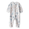 CARTER'S Overal na zip fleece Sleep & Play grey Cowboy chlapec NB/ vel.56