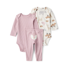 CARTER'S Set 3dílný body dl. rukáv 2 ks, kalhoty pink Deer dívka 6m/vel.68 CARTER'S Set 3dílný body dl. rukáv 2 ks, kalhoty pink Deer dívka 6m/vel.68