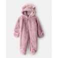CARTER'S Kombinéza Sherpa na zip pink dívka NB/vel.56