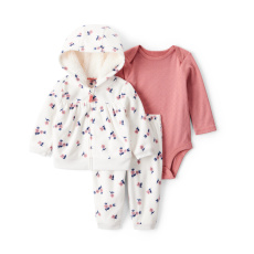 CARTER'S Set 3dílný body dl. rukáv 2, kalhoty , mikina ivory Floral dívka NB/vel.56 CARTER'S Set 3dílný body dl. rukáv 2, kalhoty , mikina ivory Floral dívka NB/vel.56