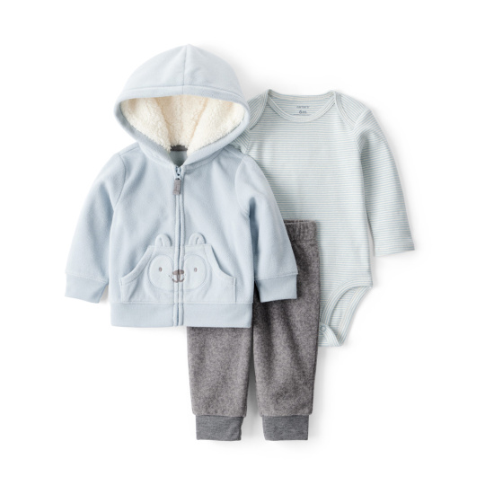 CARTER'S Set 3dílný body dl. rukáv ,mikina,kalhoty blue chlapec NB/vel.56