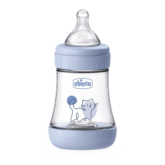 CHICCO Láhev kojenecká antikoliková Perfect5 150 ml chlapec pomalý průtok 0m+ CHICCO Láhev kojenecká antikoliková Perfect5 150 ml chlapec pomalý průtok 0m+